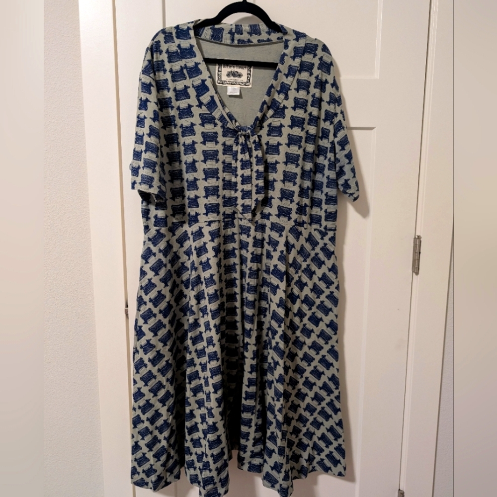 Effie's Heart 4x typewriter print jersey dress